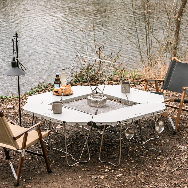 Imagem -03 - Homful-outdoor Ultra Light Aluminum Alloy Folding Table Equipamento de Acampamento Mesa de Piquenique Nova Chegada