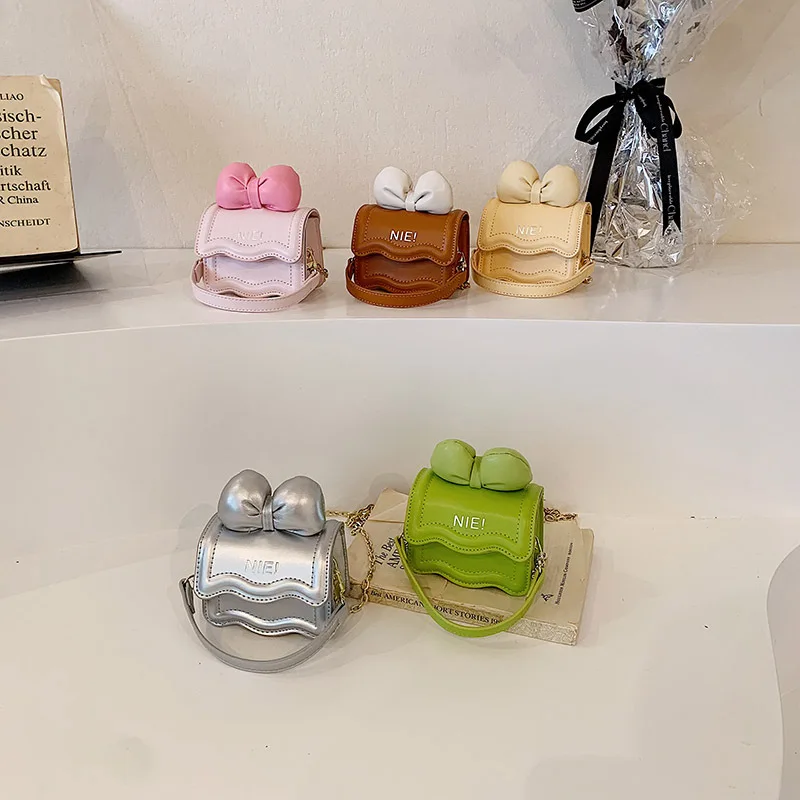 Niedliche Umhängetasche mit Schleifenkette, koreanische Mini-Schultertasche für Mädchen, Kinder, Mutter, Tochter, passende Modetasche – Detail 25