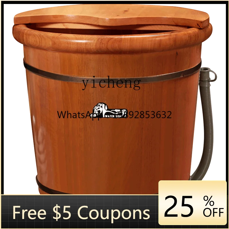 

Oak Feet Bathing Tub Deep Barrel Feet-Washing Basin over the Knee Foot Bath Barrel Wooden over the Calf