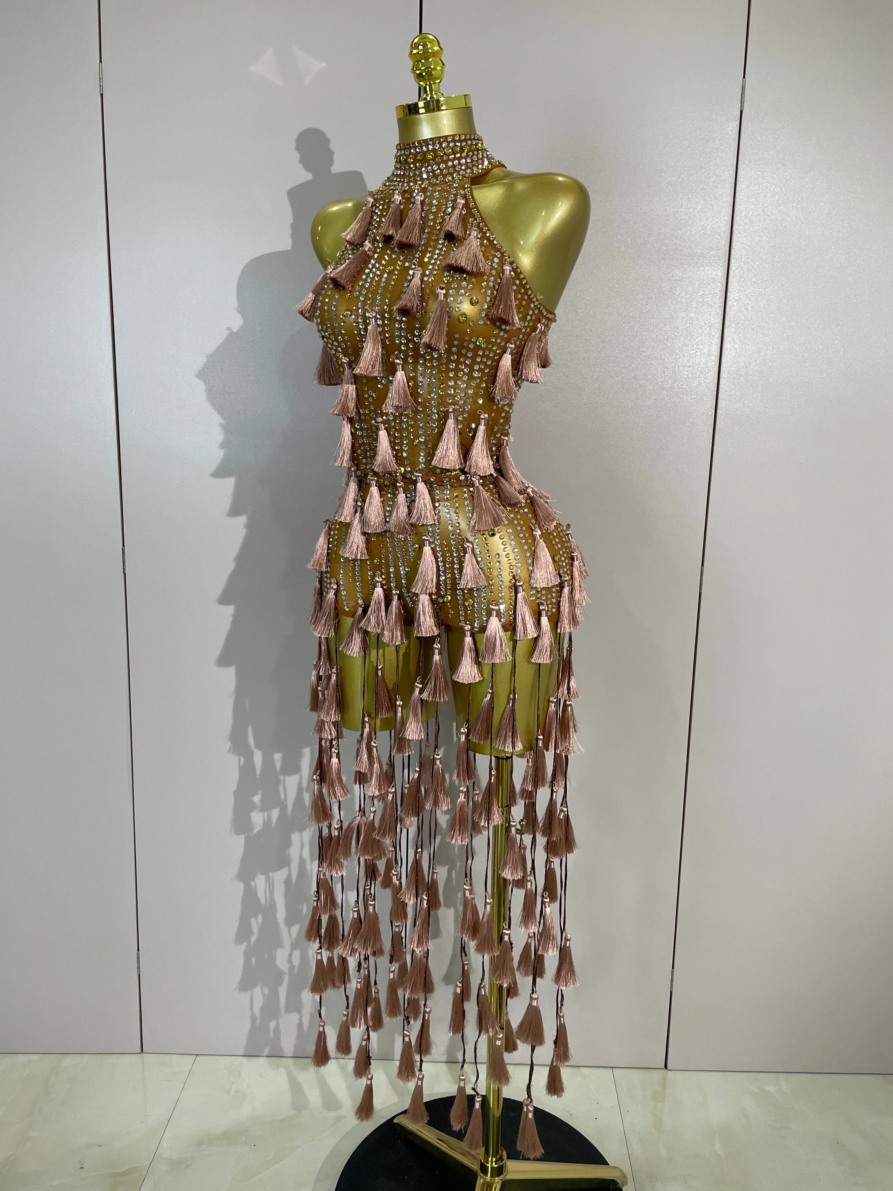 Women Sexy Mesh See Through Diamonds Bodycon Bodysuits Luxury Birthday Evening Party Dancer Nightclub Stage Performance Outfit