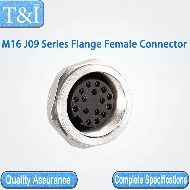 

5/10/20Sets M16-2/3/4/5/6/7/8/12/16/19/24P Reverse Mounting 09 Series Electronic Connection Male Female Flange Plug Connector