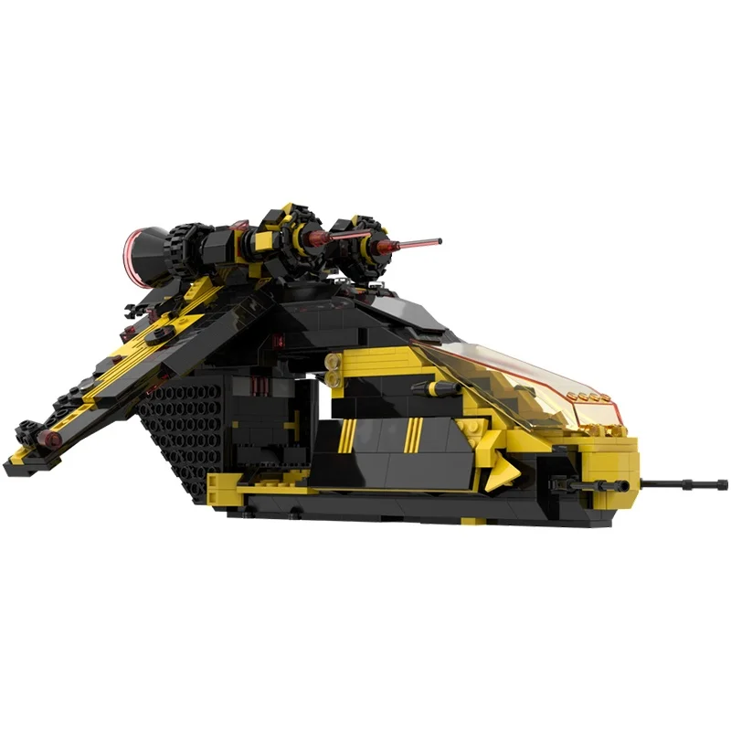 910pcs MOC Blacktron Gunship The bLAATcktron Model Building blocks Construction DIY creative toys Brick Christmas gift Birthday