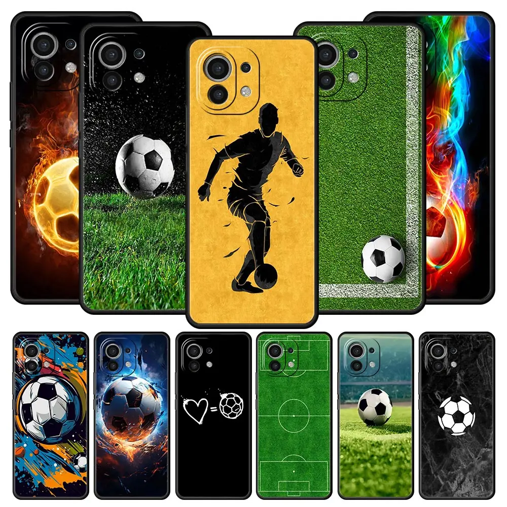 Football Passion Soccer Ball Phone Case For Xiaomi 14 13T 12T Pro 12 13 11 Ultra Mi Note 10 Lite 10T 5G 11X Pro 11T 11i 9T Cover