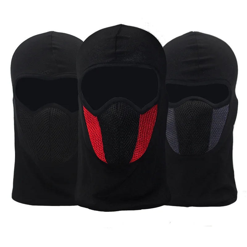 Nefes Balaclava motosiklet tam yüz maskesi motosiklet maskesi Motocross kask Hood Moto sürme boyun yüz Hood Moto aksesuarları