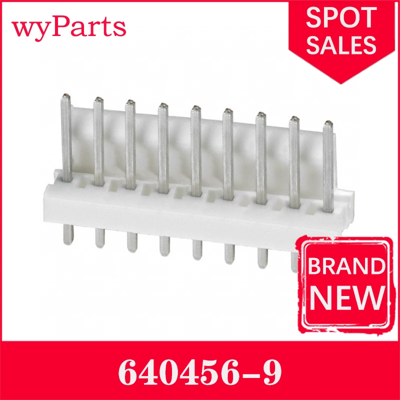 10 Pcs/lot 640456-9 BRAND NEW CONN HEADER VERT 9POS 2.54MM