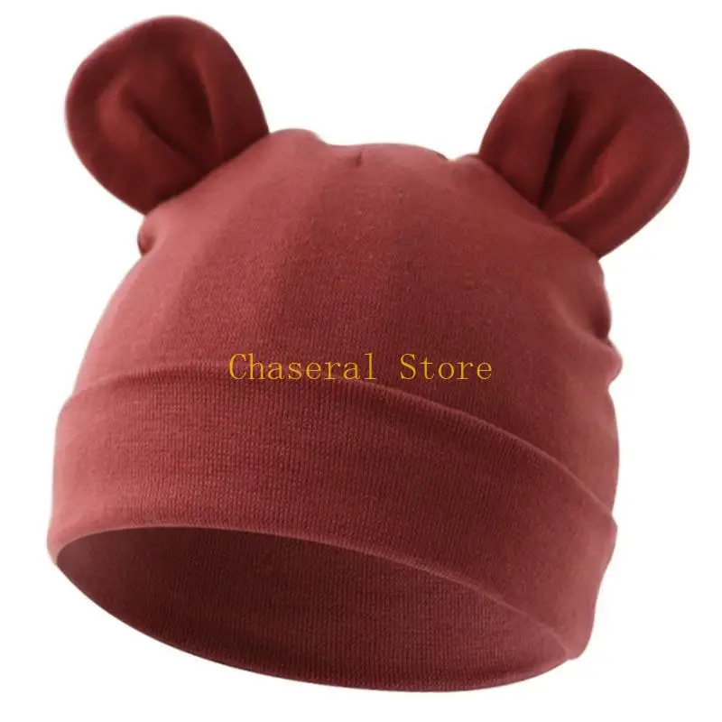 

E7CE Comfortable Newborns Baby Hat Cotton Fetal Caps for 0 to 24 Months Breathable Infants Bonnet Hat Fashionable Headwear