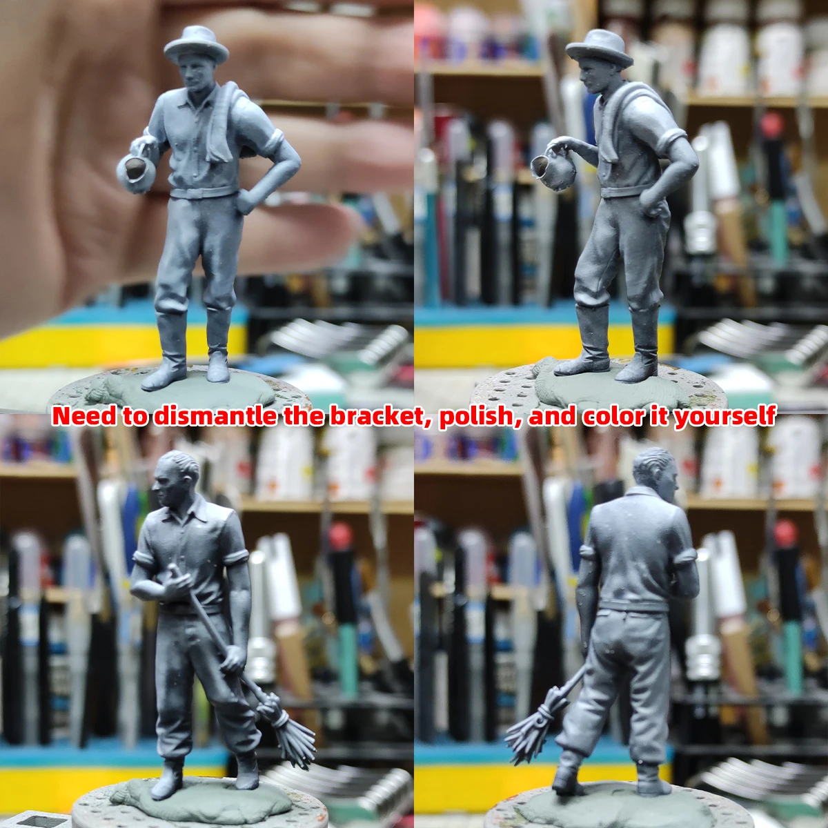 Maßstabsgetreue Miniatur-Modellbausätze Figuren Diorama Migrantenarbeiter Zivilisten Allmähliche Menschen Figurenset 1/35 1/43 1/48 1/64 1/72 1/87 Ho Z – Detail 7