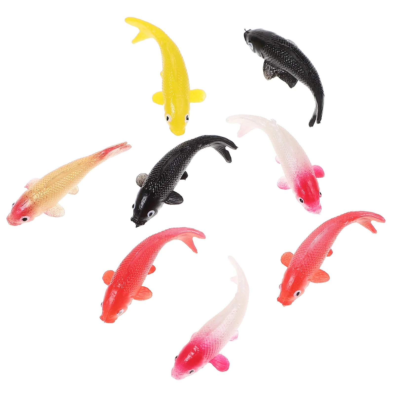 

8 Pcs House Model Dollhouse Carp Fish Figurine Miniature Goldfish Micro Landscape for DIY