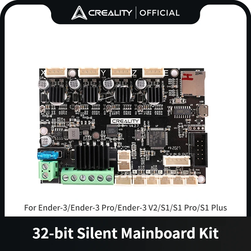 

Creality Official Ender 3 Silent Mainboard 32 Bits V 4.2.7 Vision Motherboard For Ender 3/V2/S1/S1 Pro Mainboard 3D Printer Part