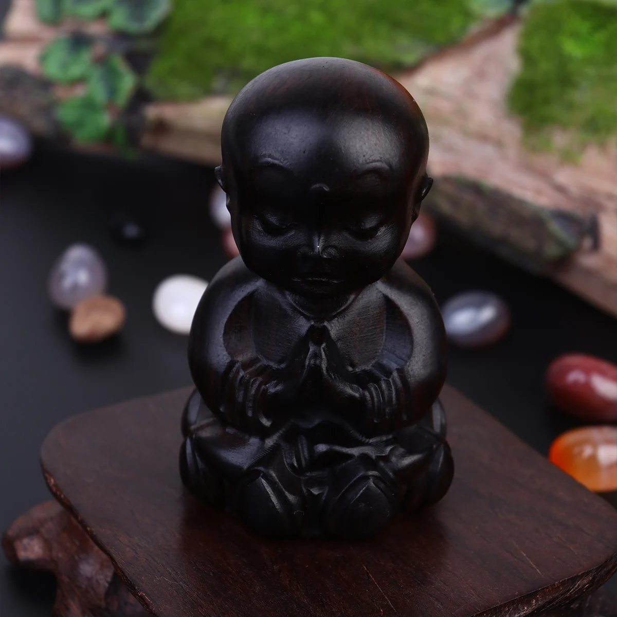 

Lotus Figurine Premium Office Decoration Practical Great Gift Steady Desktop Novel Style Figurine