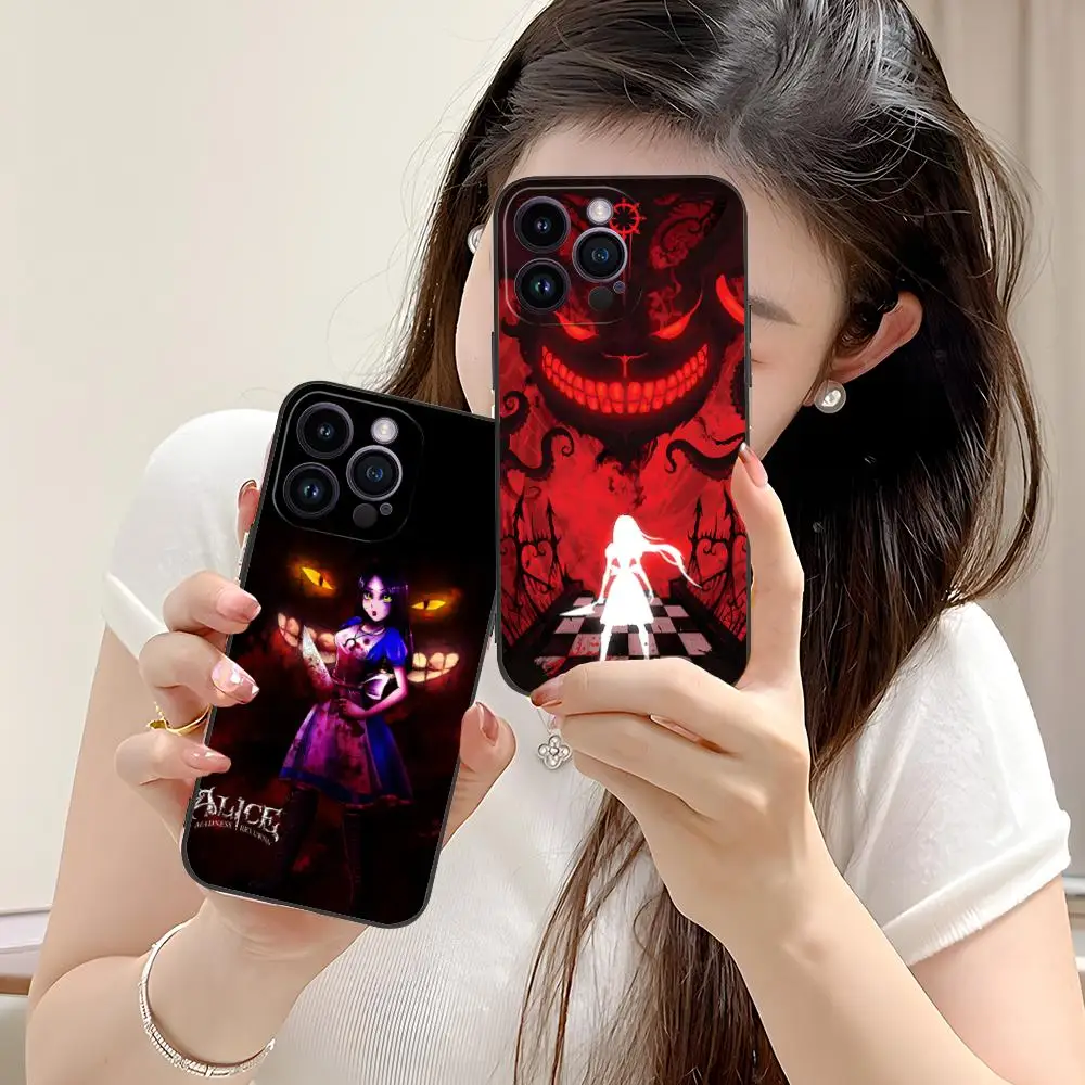 

Alice Madness Returns Phone Case for iPhone 17 16 15 14 13 12 11 X XR XS 8 7 Air Pro Max Plus Mini Soft TPU Shockproof Cover