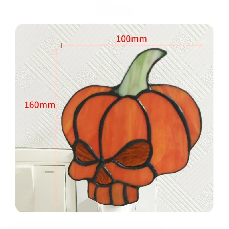 Nice Children's Room Staircase Night Lights Creative Colored Glass Halloween Pumpkin Decorative Lamps