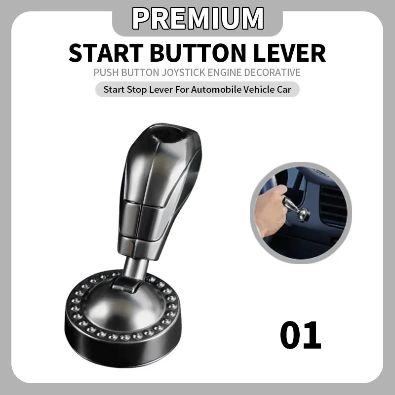 Tuas Tombol Start Otomotif, Tombol Tekan Joystick, Tuas Start Stop Dekoratif Mesin Untuk Mobil Kendaraan Wanita Pria