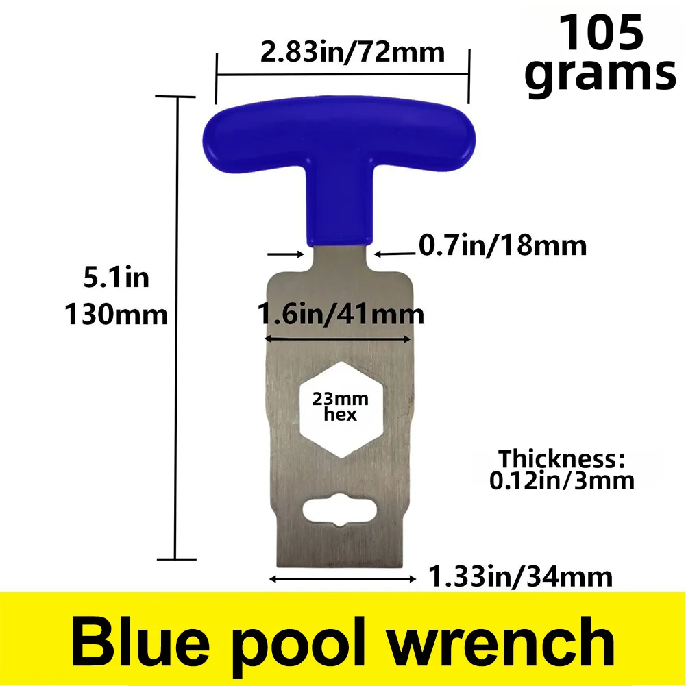 Pool Return Fitting Remover Tool with Precision-Matched Metal Tip and Ergonomic Handle for Reliable Stopper Extraction