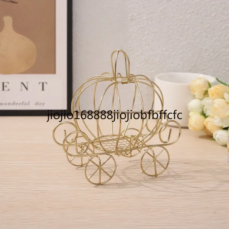 Suitable for 100 personalized European pumpkin carts, crowns, forged iron, wedding candy boxes, and weddings
