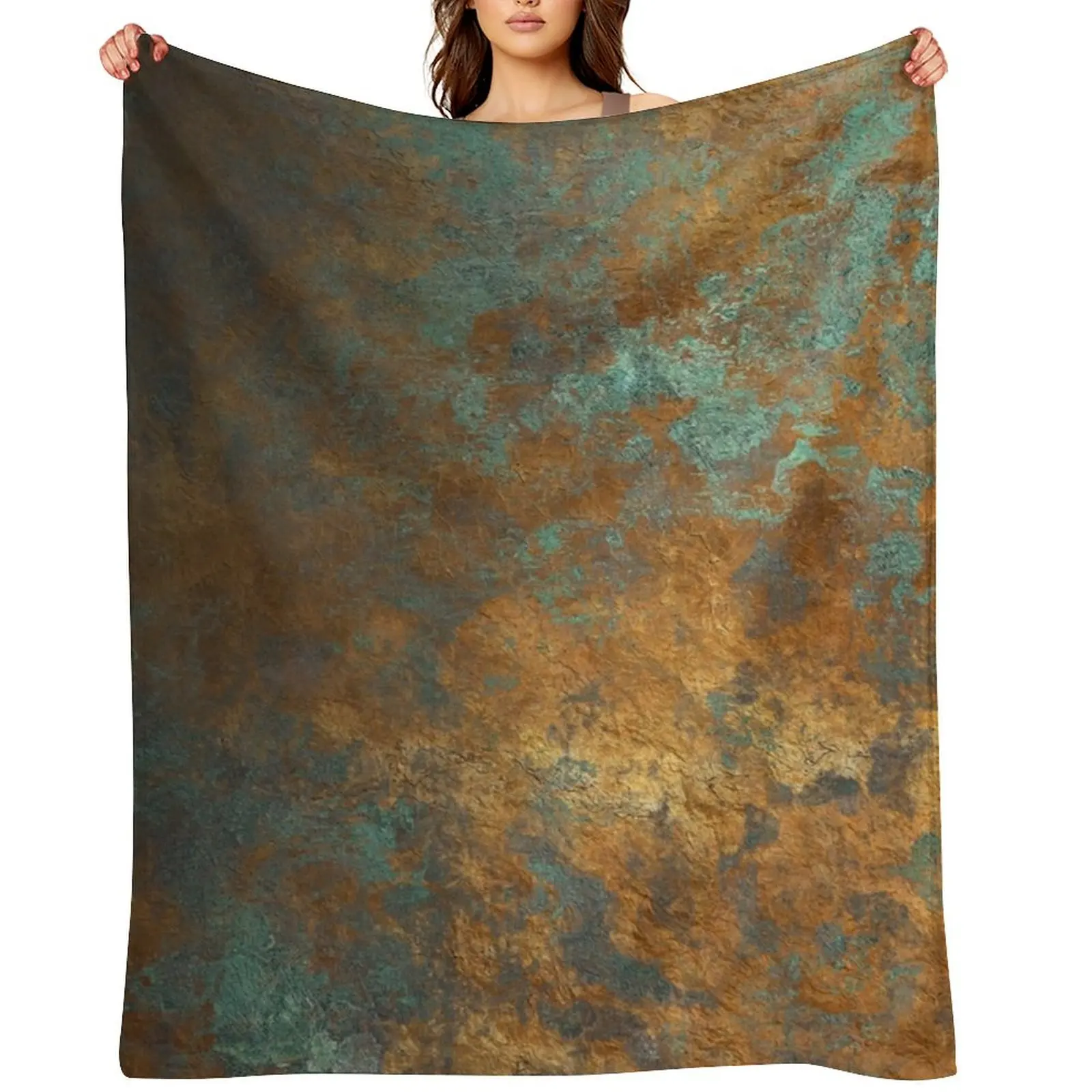 oxidized copper Throw Blanket Blankets For Bed Soft Plaid Polar Sofa Blankets