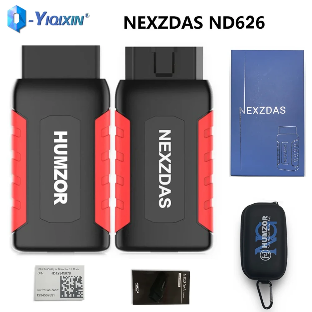 

Диагностический сканер Humzor NexzDAS ND626 для полной диагностики системы, сброса настроек, чтения и удаления кодов, для легковых автомобилей 12В/24В и тяжелых грузовиков, программирование ключей