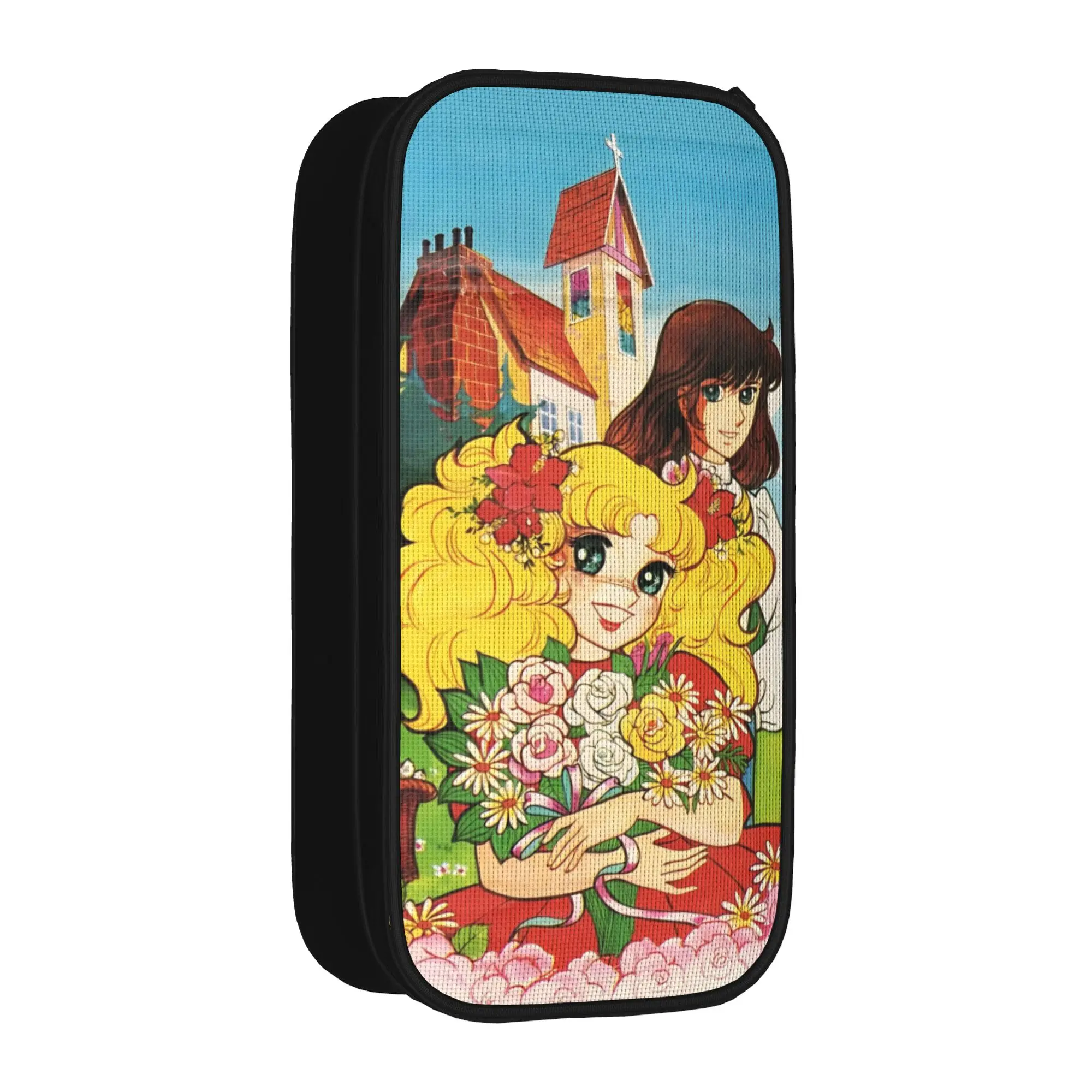Candy Candy Anime Manga  Pencil Cases Classic  Romance Pen Holder Bag Student Big Capacity Office Cosmetic Pencil Pouch