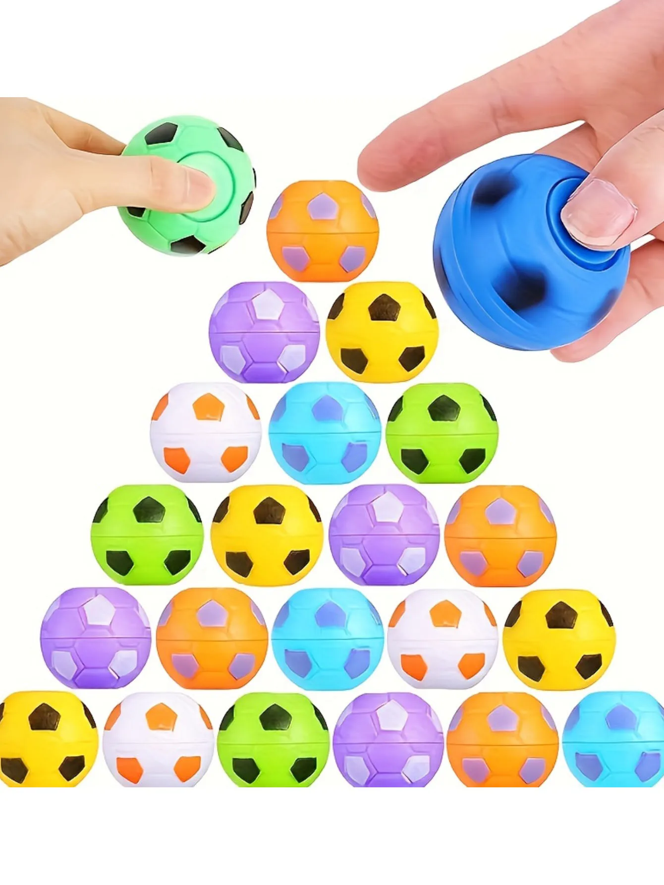 5/10/20個 ミニフィジェットスピナーフットボール、さまざまな色 - 教室での遊び、男性と女性への誕生日プレゼントに最適