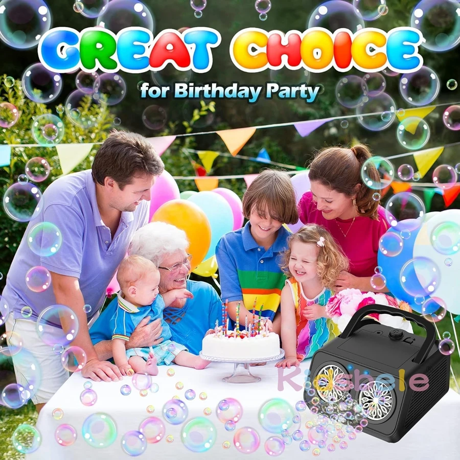 Automatic Bubble Machine, Professional Bubble Maker 2 Modes for Kids 26 Holes Portable Electric Bubble Blower Toys