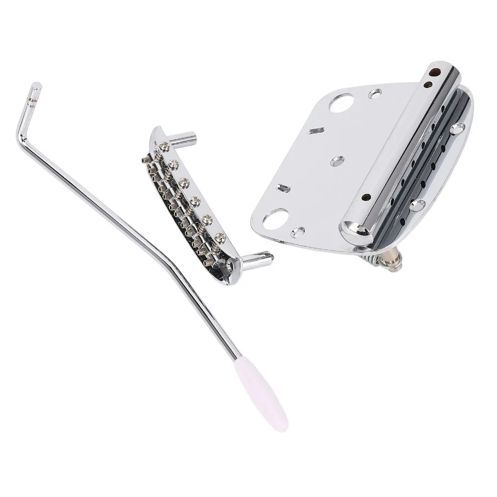 Reliable Metal Tremolo Bridge Set With Screws With Wrench Guitar Vibrato System Silver Electric Guitar Bridge For Guitarists