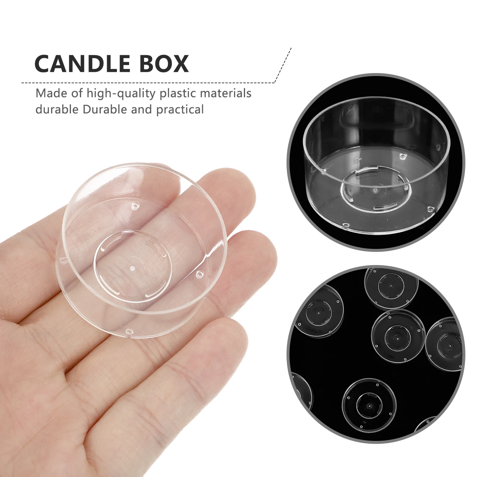 

20pcs Box Plastic Shell for DIY Wax Melt Mold Clear Holder Container Home Office Sealing Strip Hardware