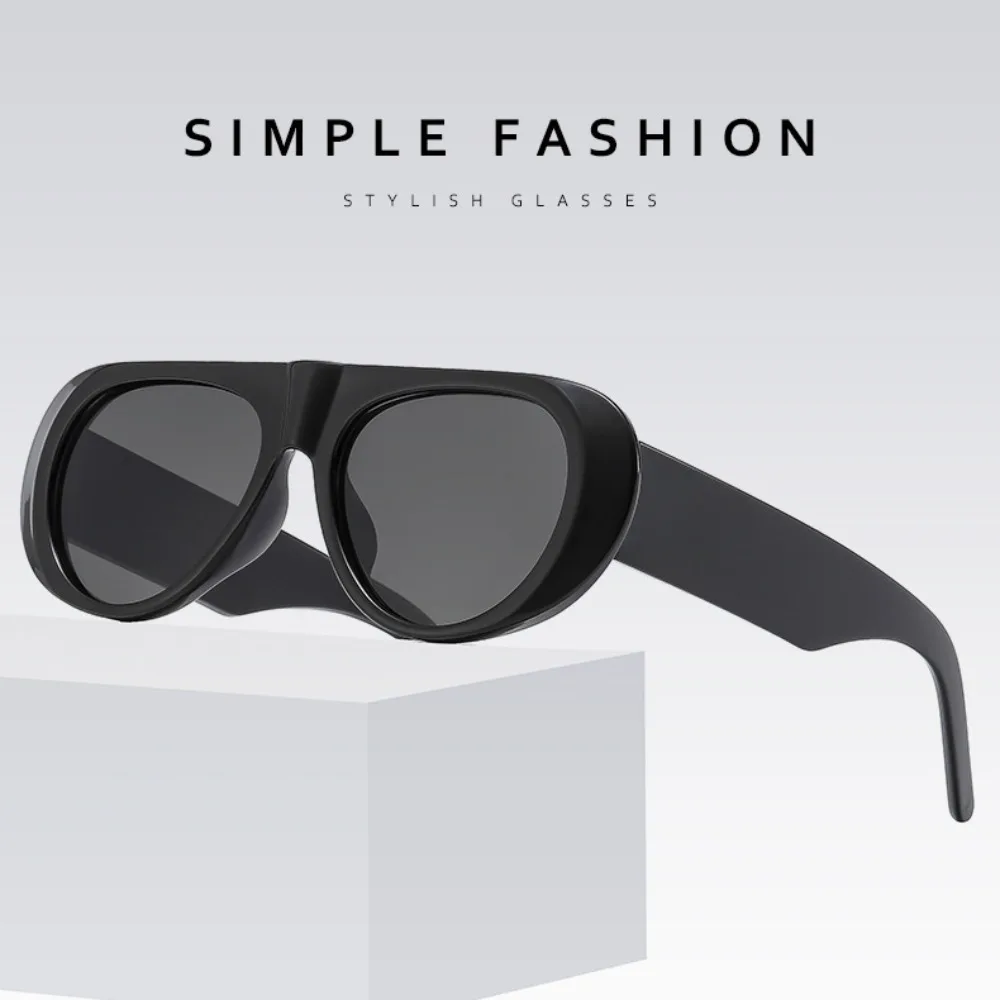 

Trend Lightweight Large Frame Sunglasses Fashion Vintage Wide Legs Sun Glasses Leopard Print Punk UV400 Eyewear Outdoor
