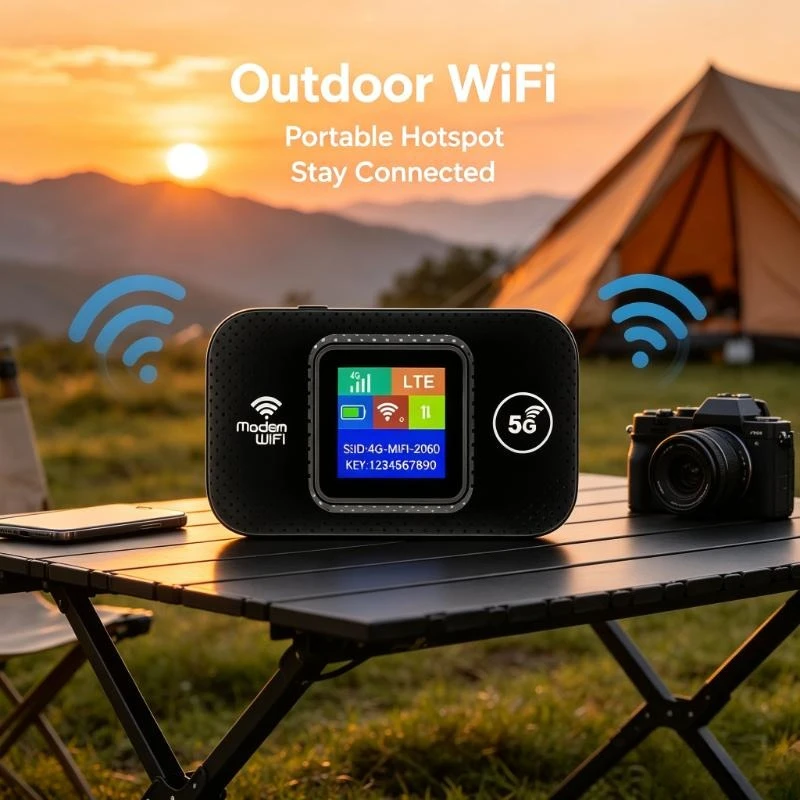 4G WiFi Modem Router Portable 300Mbps External Antenna SIM Card Slot EU Plug For Work Home Travel