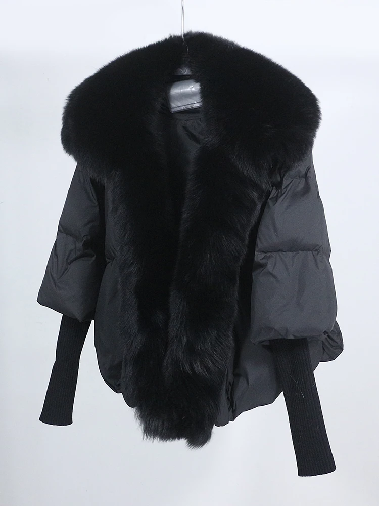 Lose Natürliche Echt Fox Pelz Kragen Mantel Dicke Neue Europäische Mode Weiße Ente Unten Jacke Winter Frauen Warme Luxus Oberbekleidung – Detail 28