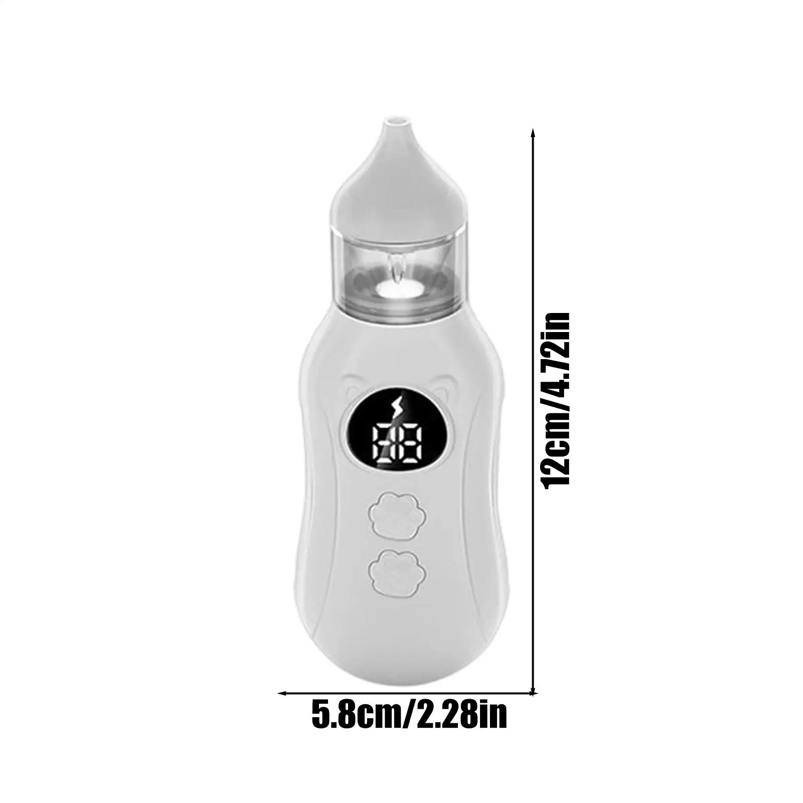 مصاصة الأنف الكهربائية القابلة لإعادة الشحن مزيل Booger مع رأس بديل مزدوج الحجم قابل للتعديل شفاط الأنف للسعال #6