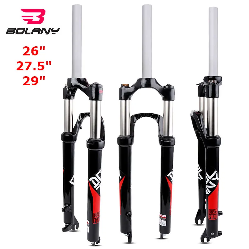 

MTB Bike Suspension Air Fork Front 26 27.5 29 Inch Aluminum Bike Front Fork Mechanical Fork Locking Straight Bicycle Accessories