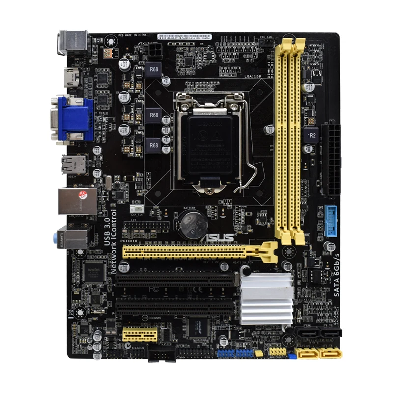 Imagem -02 - Placa-mãe Usada Soquete Lga 1150 Suporta Intel Core i5 4570 2x Dimm Max. 16gb Ddr3 Micro Atx Mainboard Asus-h81m-c Bm6ad