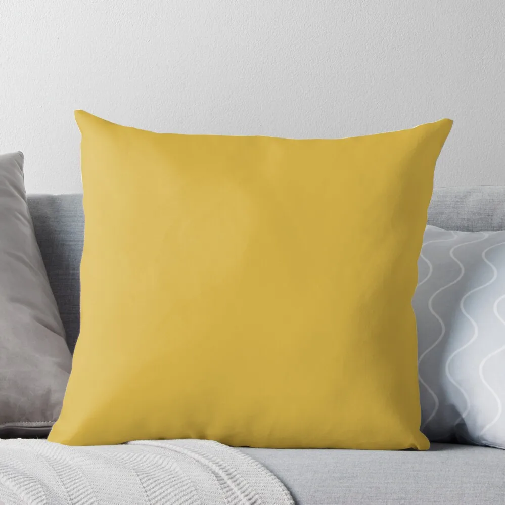 

Light Mustard Yellow Solid Throw Pillow Cushion Child Pillow Decor Christmas Pillowcase