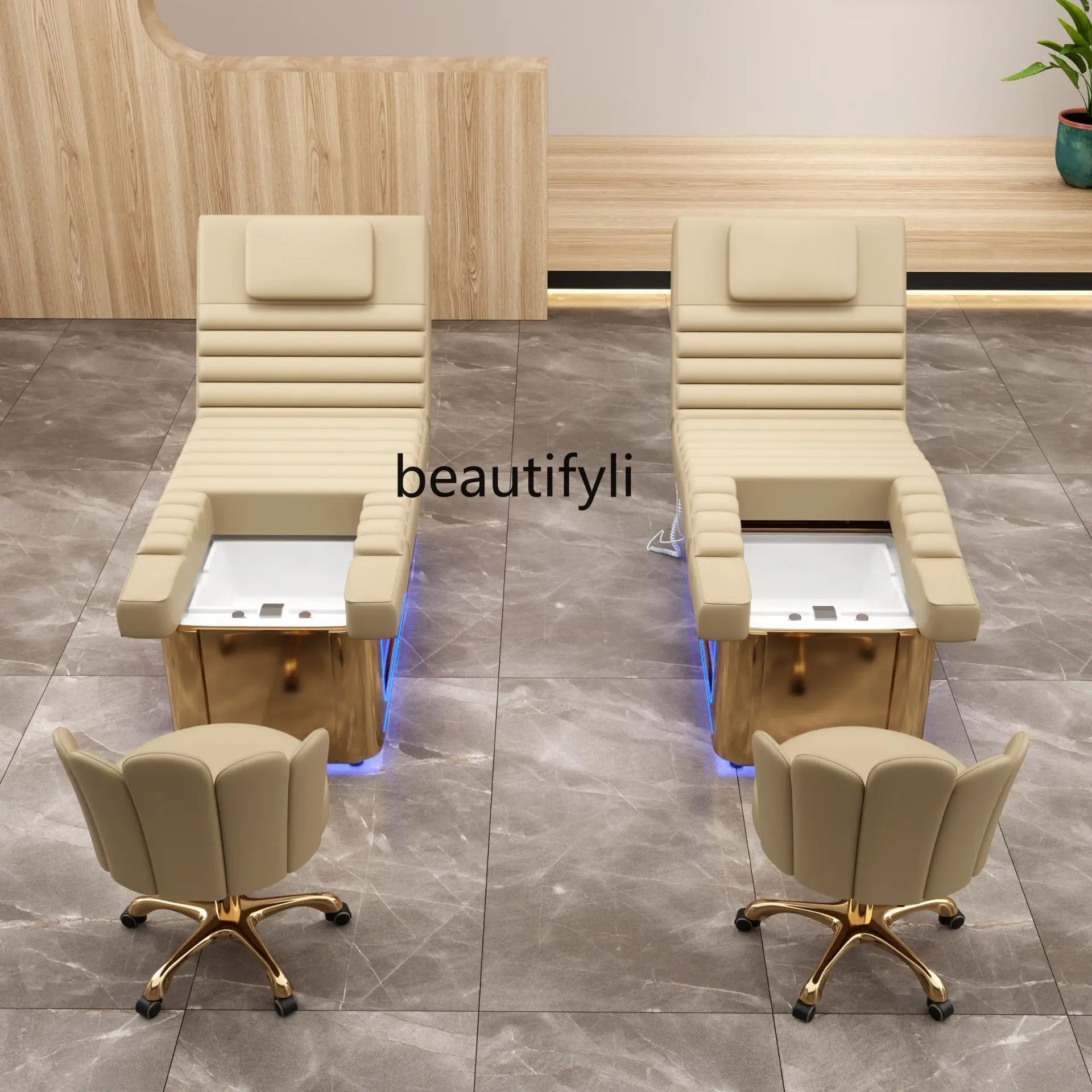 Electric Beauty Bed Spa Shop Special Massage Foot Massage Integrated Bed Massage Eyelash Nail Beauty Foot Bath Chair