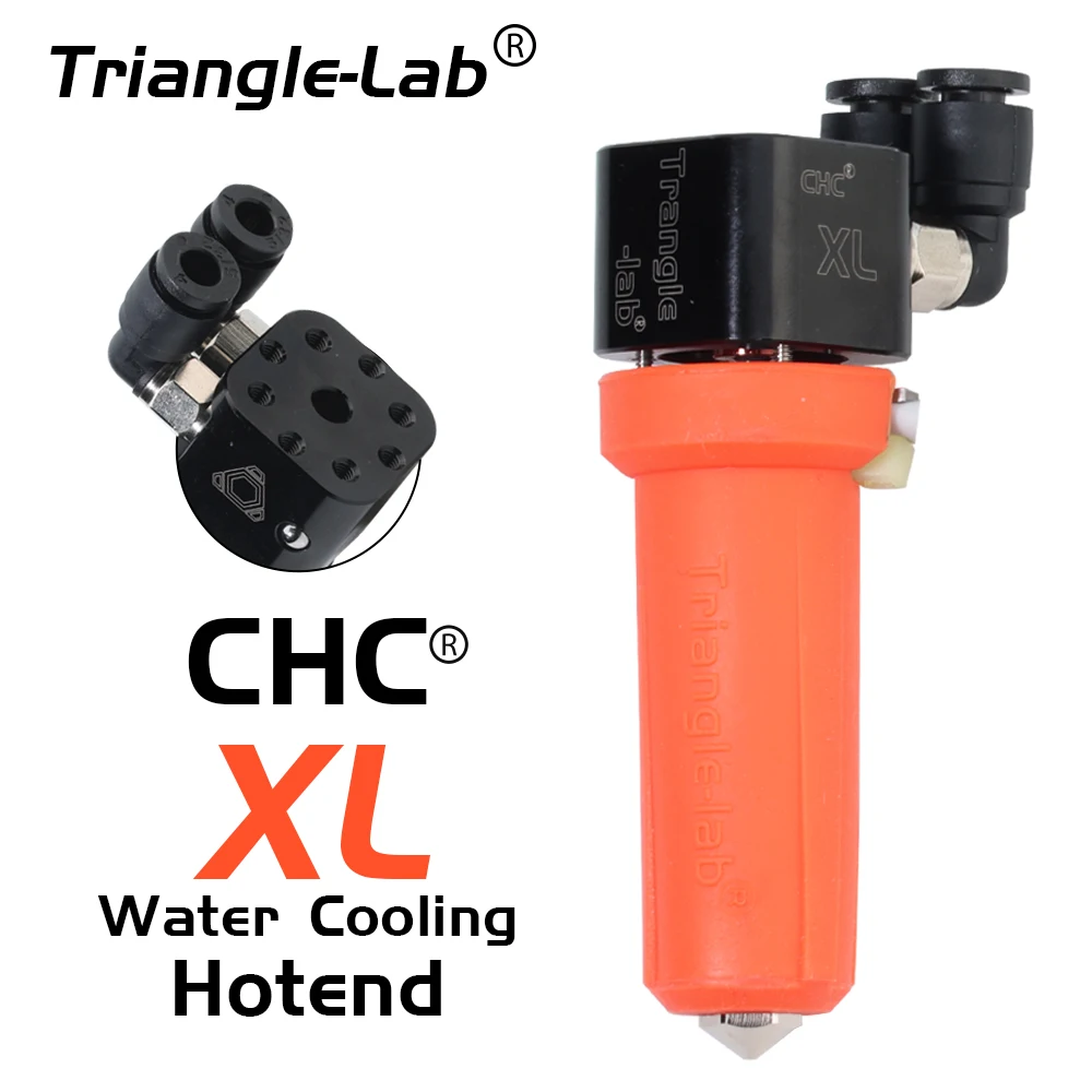 треугольныйab CHC ®   XL HOTEND Жидкостное охлаждение с высокой пропускной способностью, высокоскоростное износостойкое FDM hotend, совместимое водяное охлаждение VORON 3D