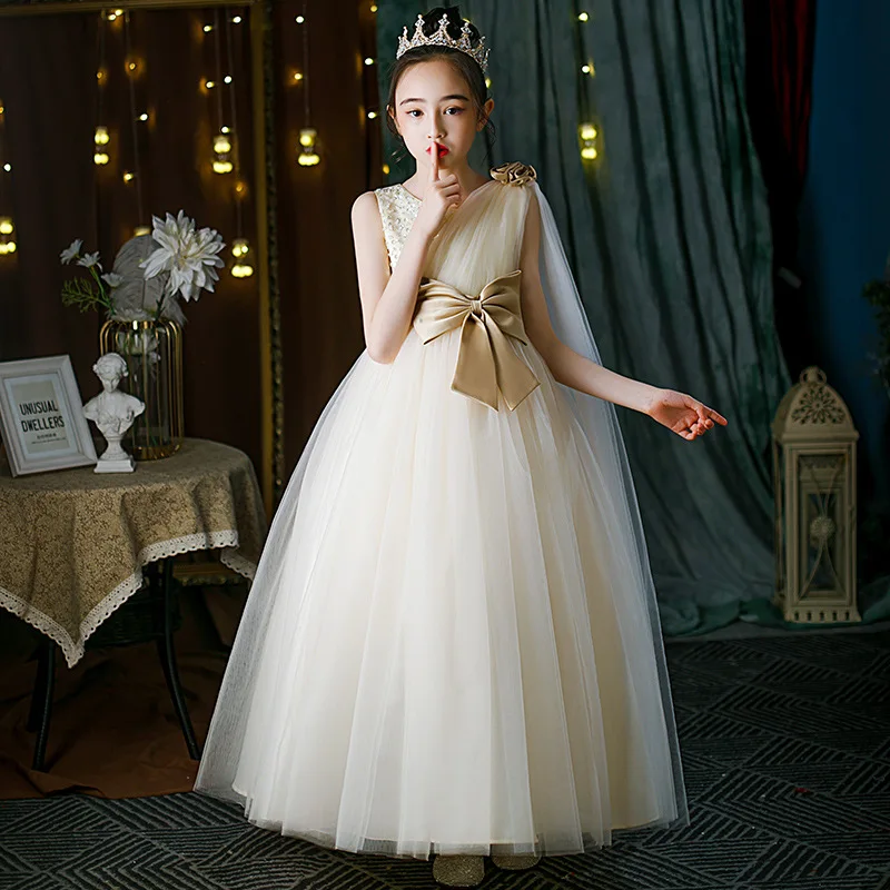 

Розовое праздничное платье для девочек от 4 лет, летние белые свадебные платья с цветочным узором для детей 5-6 лет, одежда для подиума и фортепиано