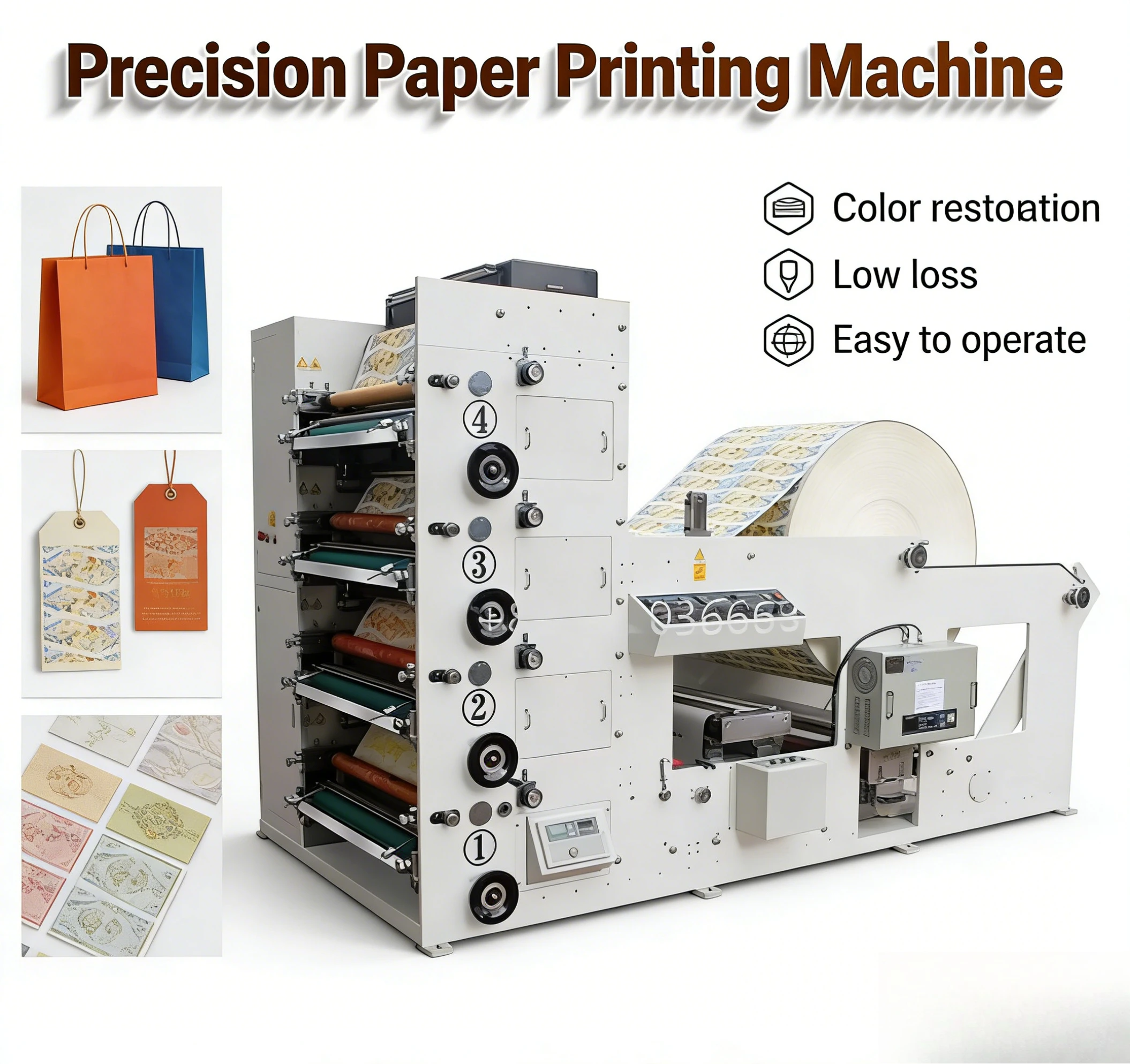 Customized Five-color Paper Bag And Carton Flexo Printing Machine BOPP Film Foil Label Flexo Printing Machine