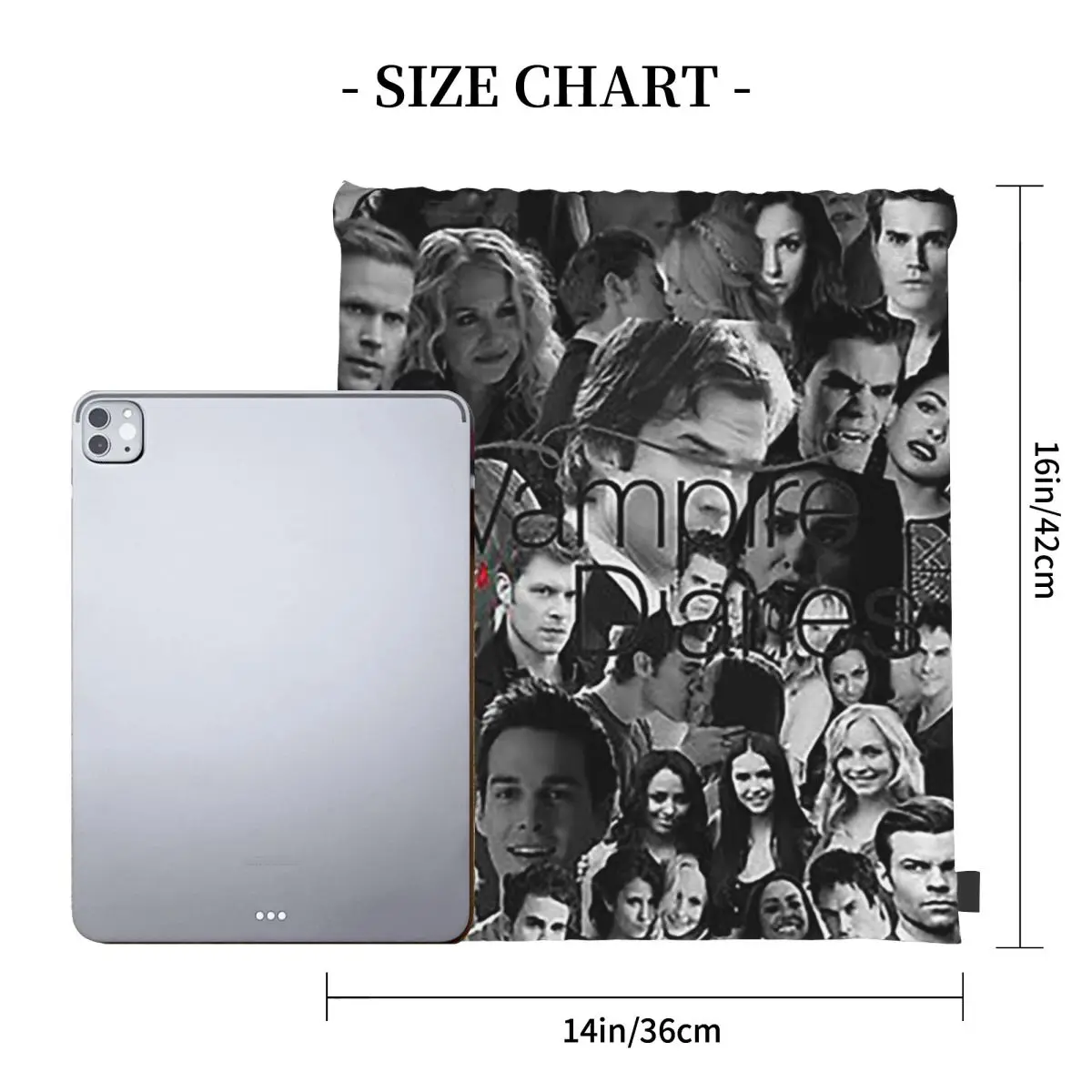 Vamp Collage Backpacks Fashion Portable Drawstring Bags Sports Bag Book Bags For Man Woman Students