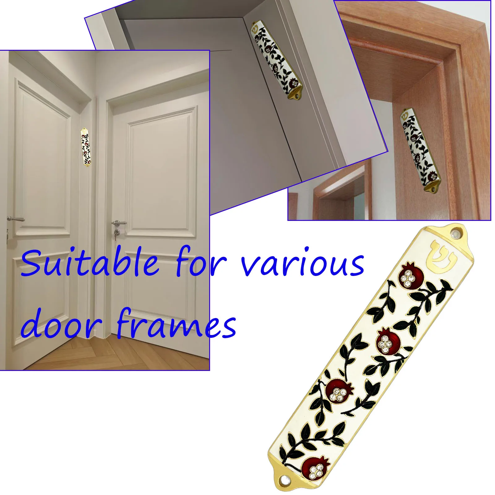 Jewish family door Mezuzah, religious decoration,  with scriptures, Tabernance door frame decoration,wedding theme design