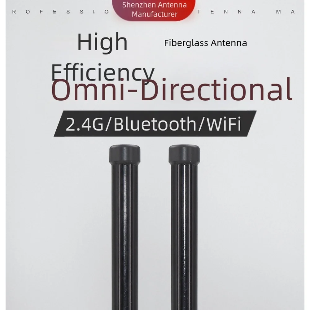 Outdoor Installation Fiberglass Antenna 2.4GHz Antenna 360 Degree Signal Coverage 20.0*2cm 2dBi Gain Multiple Mounting Options
