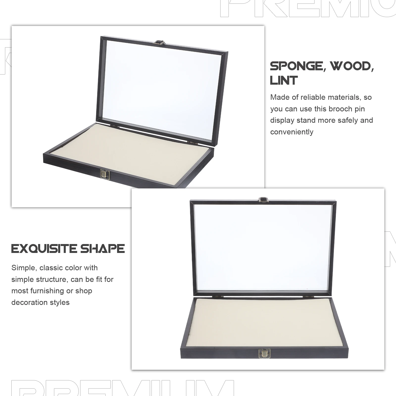 

Brooch Pin Case Jewelry Box Container Lid Pin Storage Case ganizer Showcase Medal Storage Desktop Display Holder