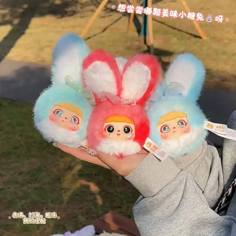 

Мини-фигурка-брелок «Котенок-желе» из серии «Красочные зайчики», сменные лица, разные выражения, загадочная коробка-сюрприз, подарок