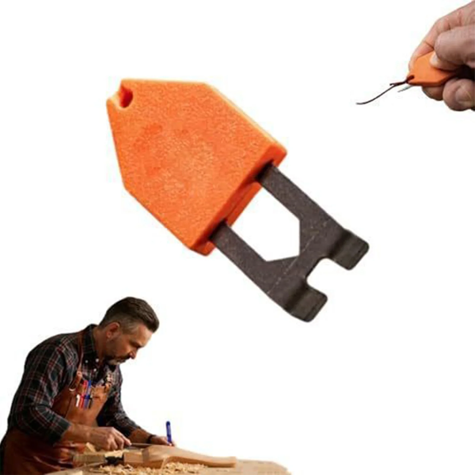 Rope Anchor Hook Portable Chalk Line Rope Anchoring Tool for Woodworking One Handed Instant Fixing