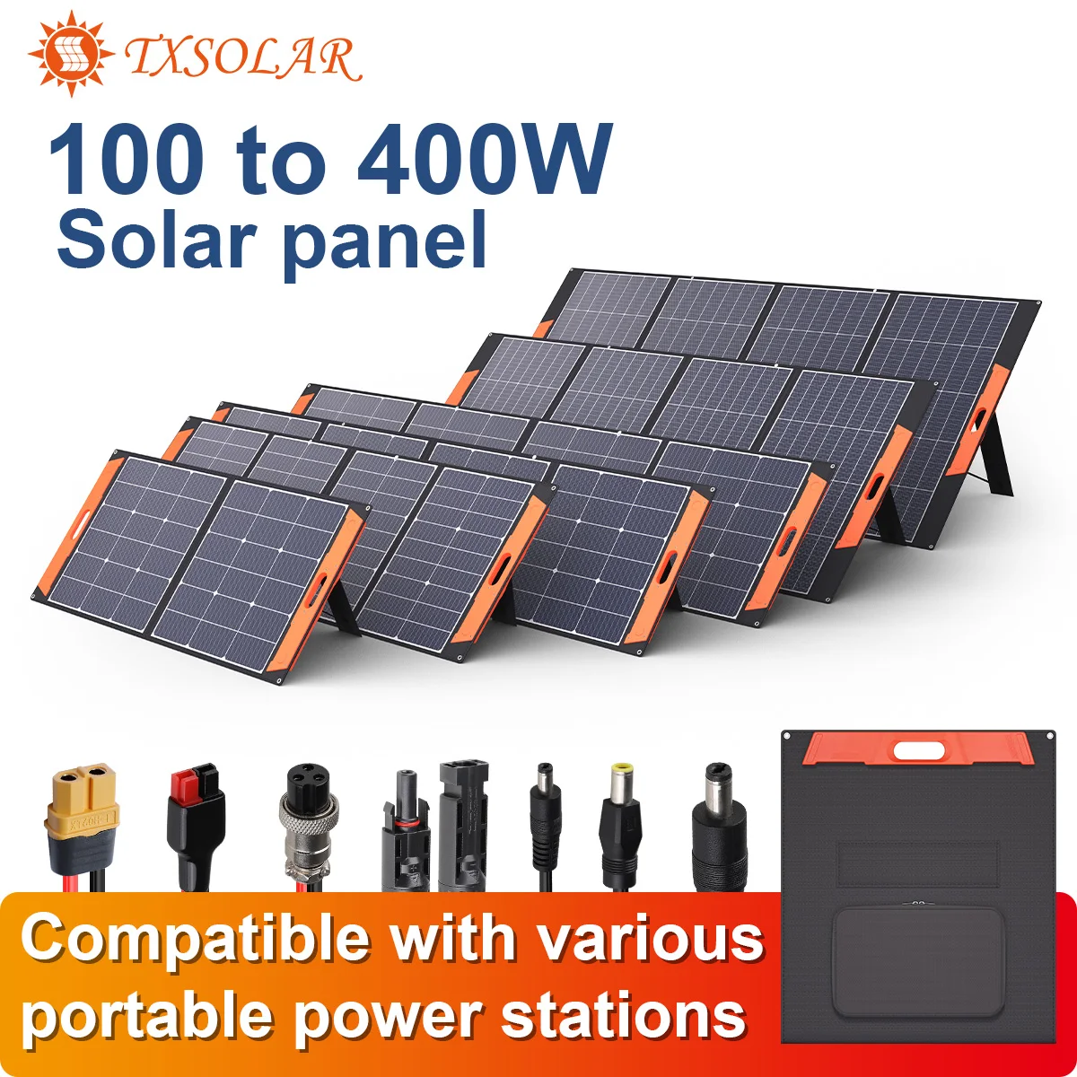 lightweight Outdoor portable 100W-400W folding solar panel kit 12V24V RV energy storage power Flexible foldable solar panel kit