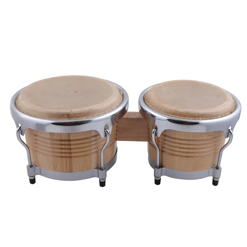 

7.5 + 8.5 inch bongo bongo percussion quality electroplated ring ear bongo drum