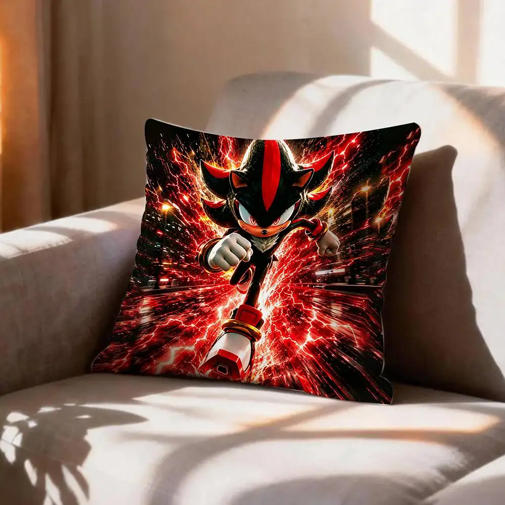 COOL S-Shadows S-Sonics Hedgehog   Pillow Case Pattern Printed Pillowcase For Living Room Sofa Cushion Cover - view 5