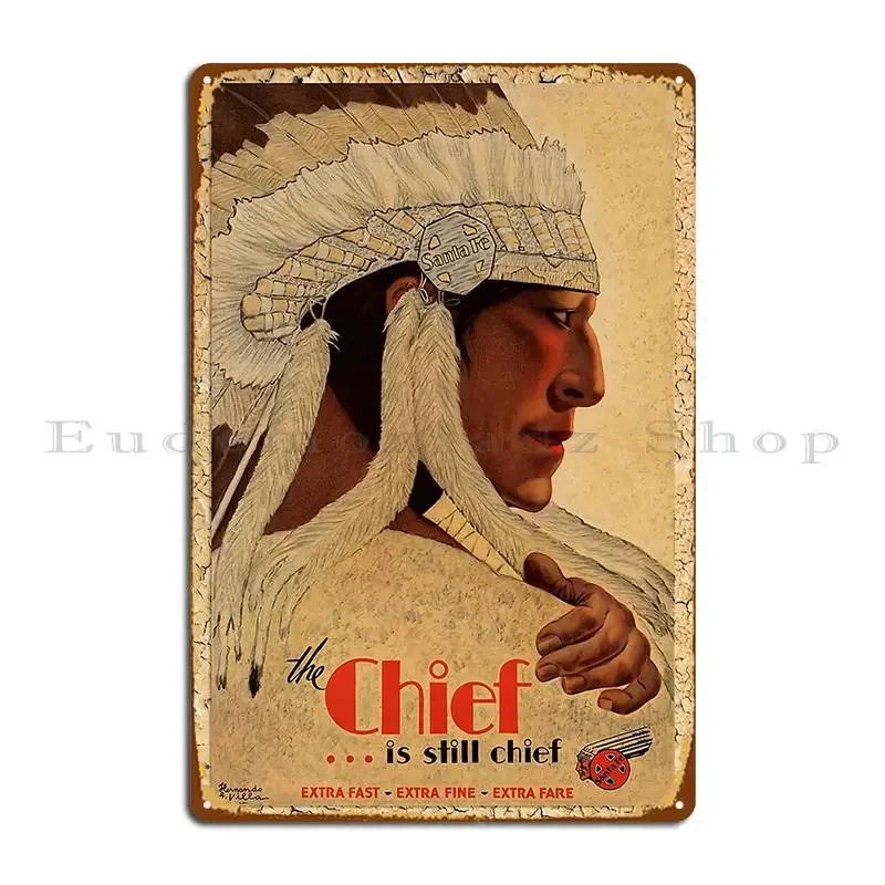 Vintage Rail Travel Advert Poster The Chief Metal Plaque Poster Wall Mural Wall Cave Cinema Iron Wall Mural Tin Sign Poster