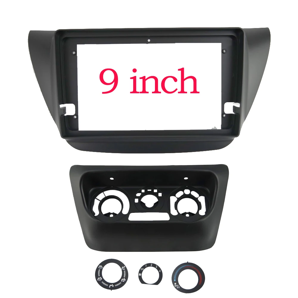 9 Inch Car Radio Fascias for MITSUBISHI Lancer Ralliart 2005-2008 Dashboard Frame Installation DVD Gps Mp5 Android Player