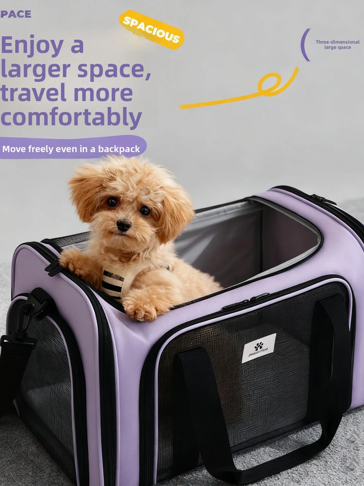 

Портативная вместительная сумка для домашних животных, ручная сумка для собак мелких пород, водонепроницаемая дорожная сумка для животных, для путешествий на автомобиле