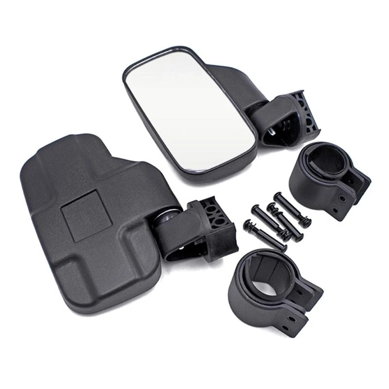 

A70F 1Pair Adjustable UTV Side Glass Rear View Glass Universal 1.6“-2“ Roll Bar